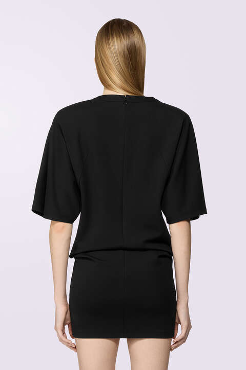 Fiorucci Logo Jersey Mini Dress Black