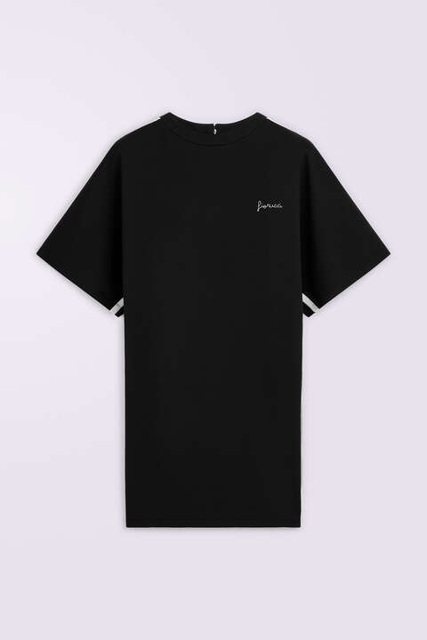 Fiorucci Logo Jersey Mini Dress Black