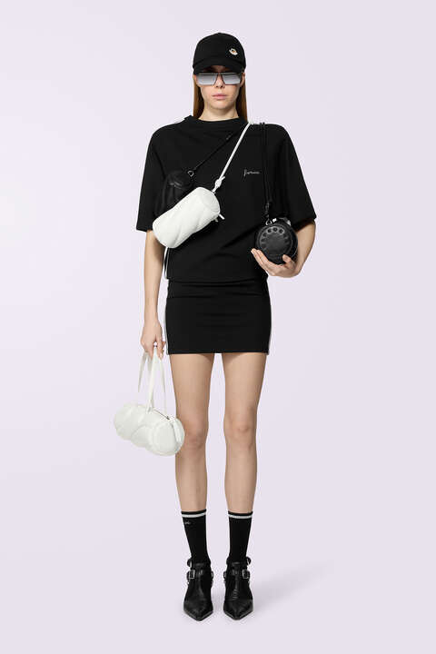 fiorucci Logo Jersey Mini Dress Black