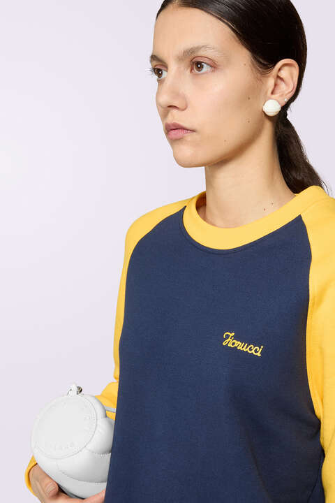 Fiorucci Logo Raglan Sweatshirt Navy