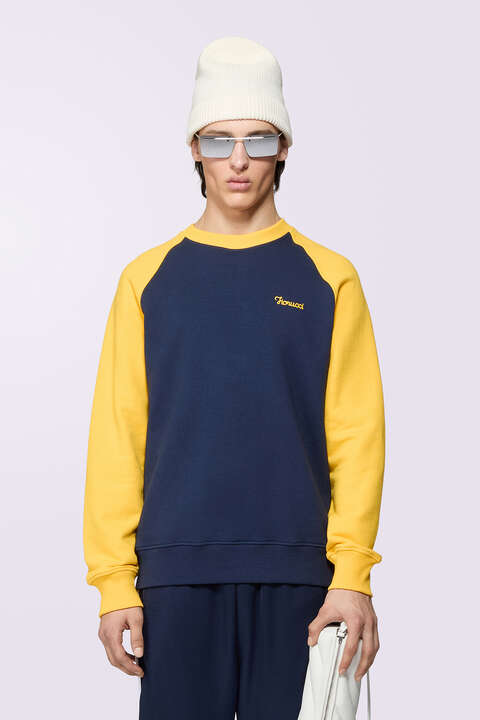 fiorucci Logo Raglan Sweatshirt Navy