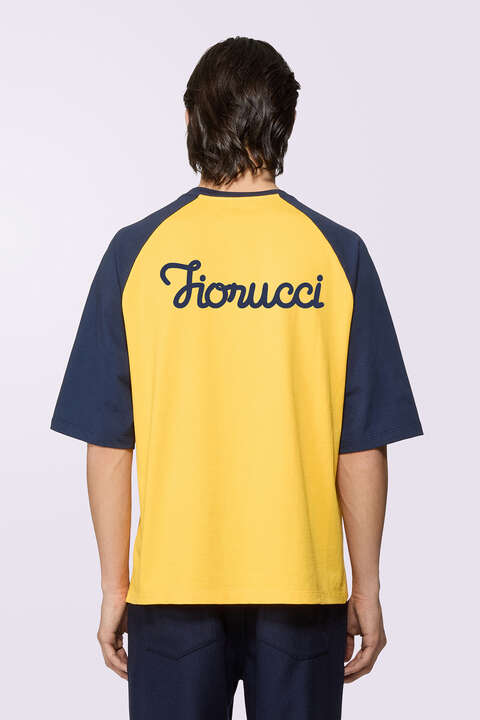 Fiorucci Logo Raglan T-Shirt Navy