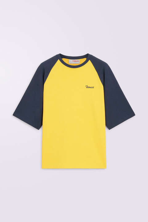 Fiorucci Logo Raglan T-Shirt Navy