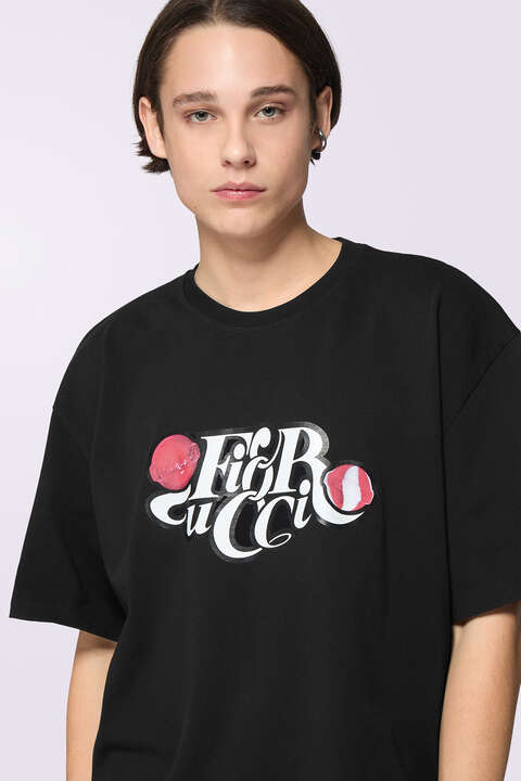 Fiorucci Lollipop Logo T-Shirt Black