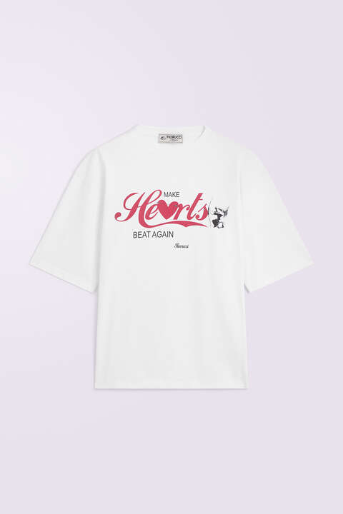 Fiorucci Make Hearts Beat Again T-Shirt White