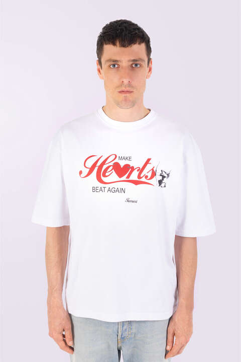 Fiorucci Make Hearts Beat Again T-Shirt White