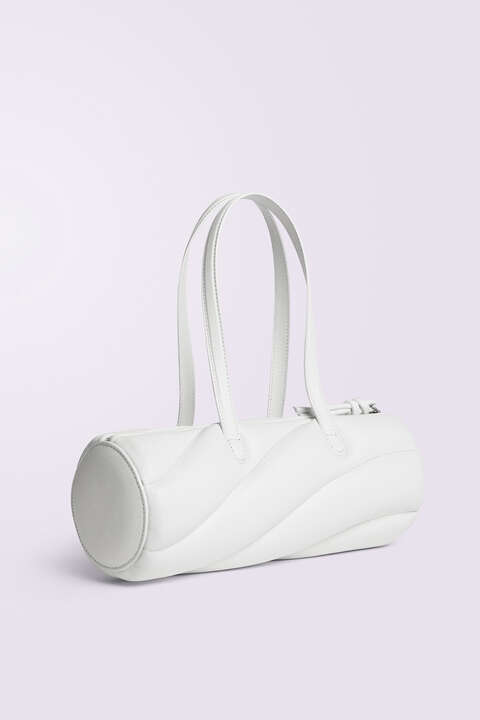 Fiorucci Mella Leather Baguette Bag White