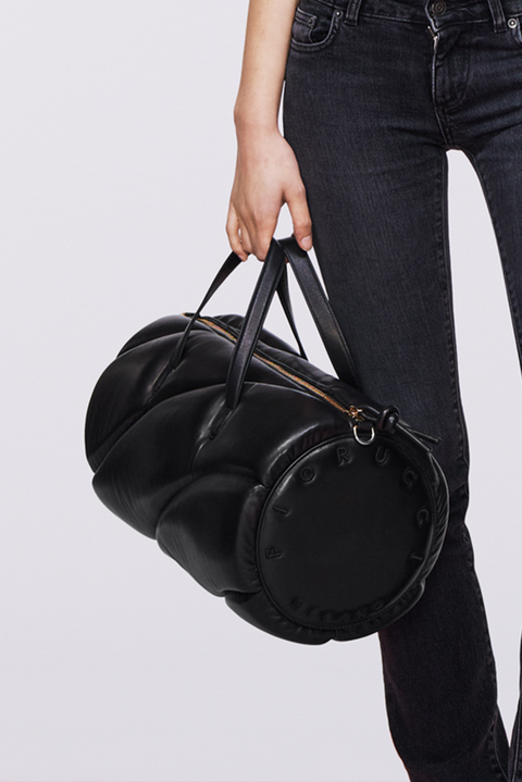 Fiorucci Mella Leather Duffle Bag Black