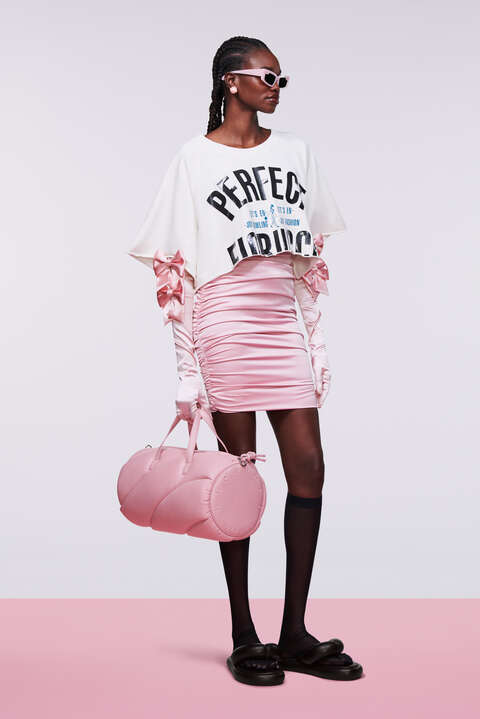 Fiorucci Mella Leather Duffle Bag Pink