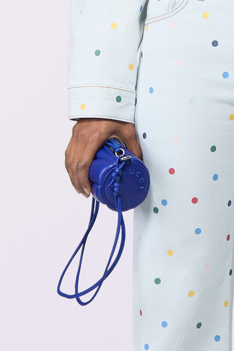 Fiorucci Mella Leather Micro Bag Blue