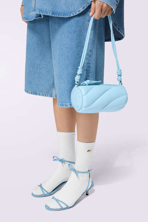Fiorucci Mella Leather Mini Bag Blue