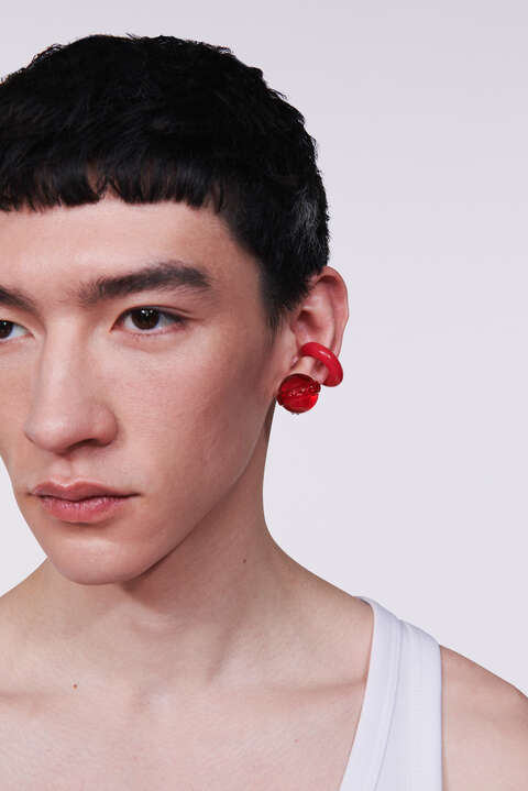 Fiorucci Mini Lollipop Earrings Red