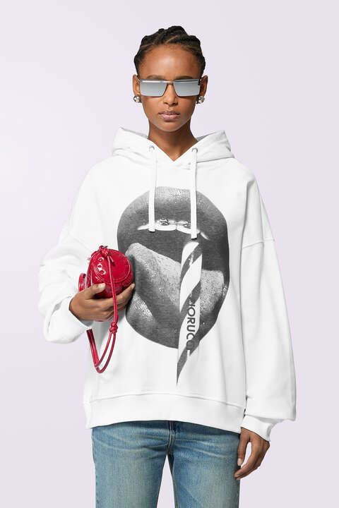 fiorucci Mouth Graphic Hoodie White