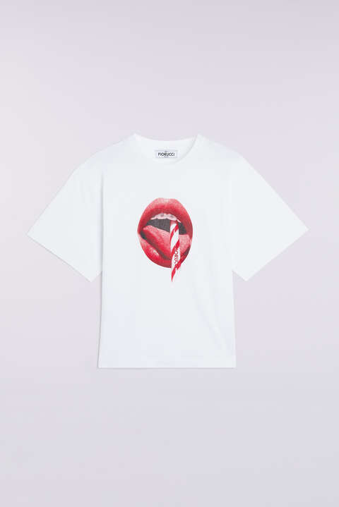 Fiorucci Mouth Graphic T-Shirt White