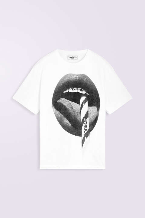 Fiorucci Mouth Graphic T-Shirt White