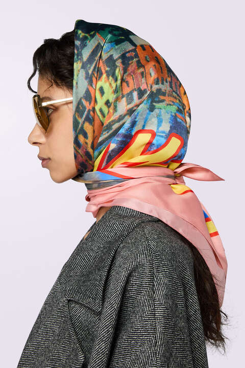 Fiorucci Portofino Postcard Scarf Multi