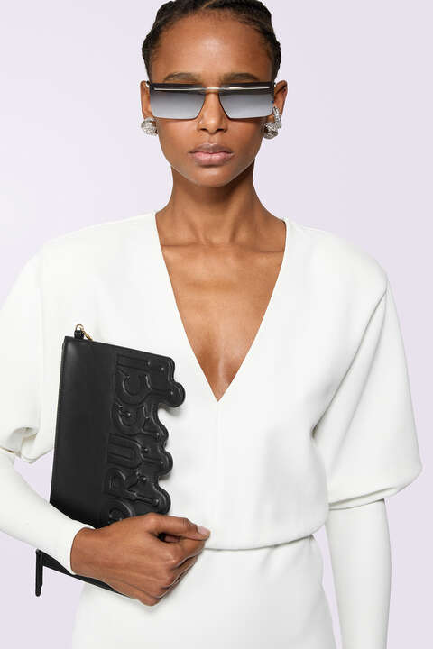 Fiorucci Puff Sleeve Jersey Midi Dress White