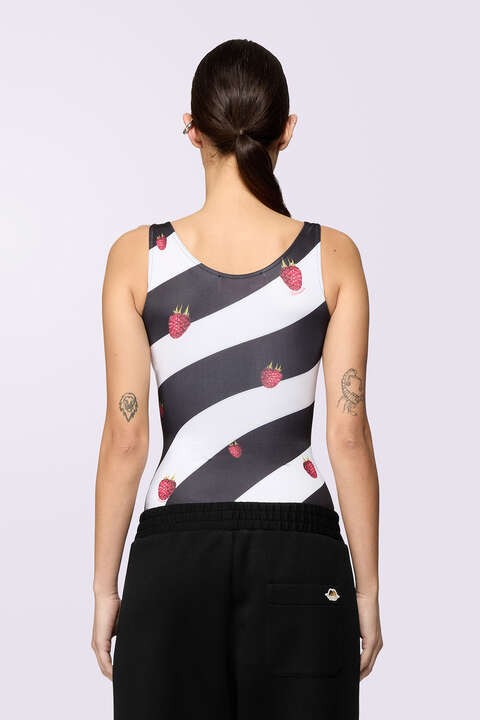 Fiorucci Raspberry Print Bodysuit Multi