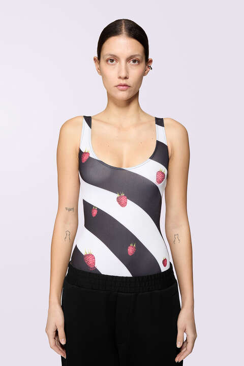 Fiorucci Raspberry Print Bodysuit Multi