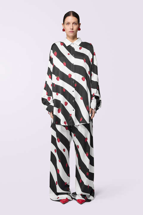 Fiorucci Raspberry Print Overshirt Multi