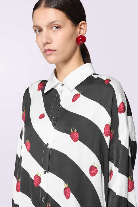 Fiorucci Raspberry Print Overshirt Multi