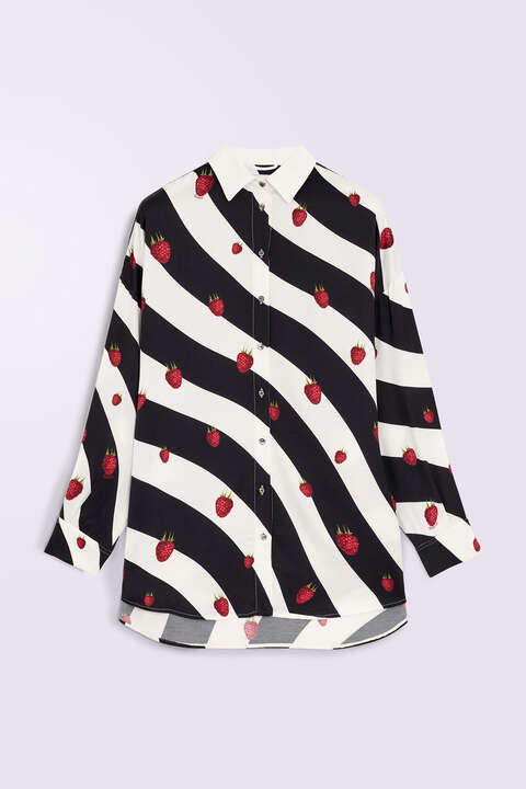 fiorucci Raspberry Print Overshirt Multi