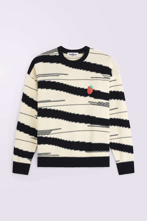 fiorucci Raspberry Stripe Knit Jumper Multi