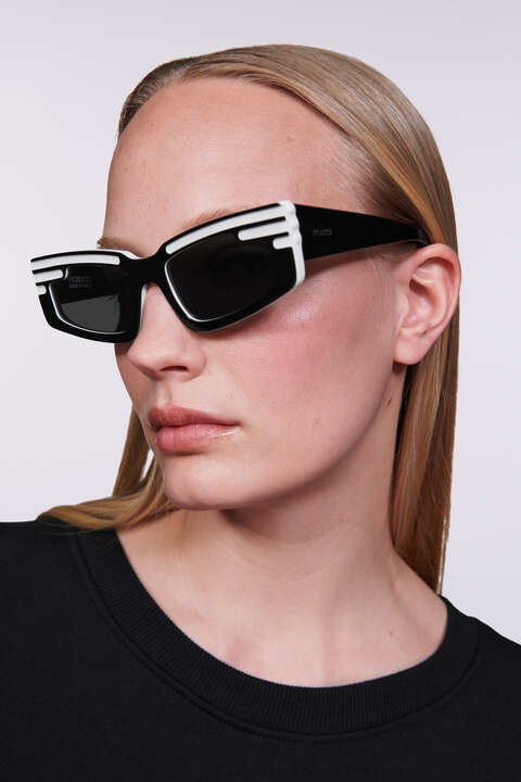 Fiorucci Rectangular Wing Sunglasses Black