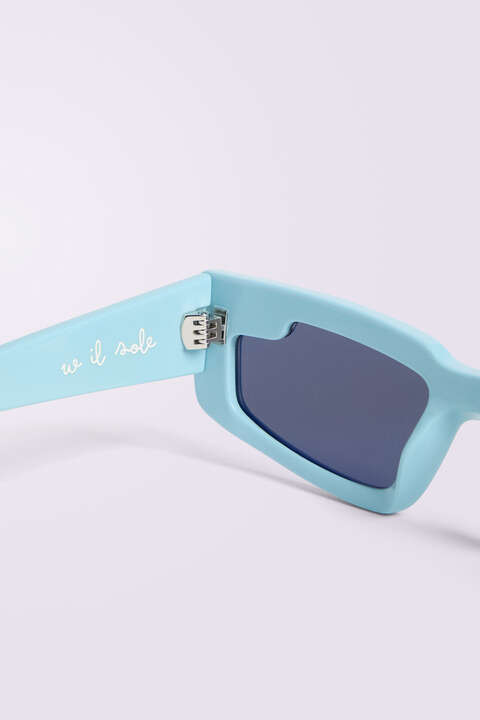Fiorucci Rectangular Wing Sunglasses Blue