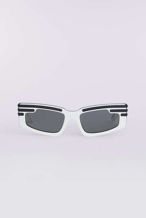 fiorucci Rectangular Wing Sunglasses White