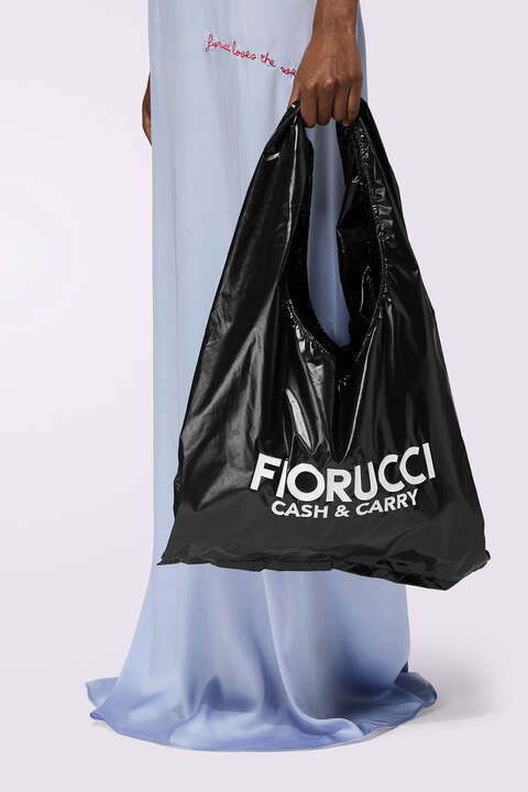 Fiorucci Recycled Nylon Hobo Bag Black