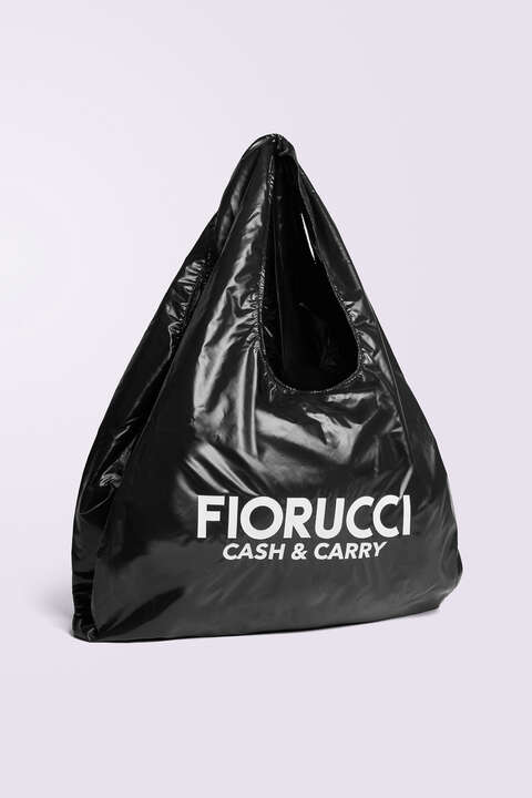 Fiorucci Recycled Nylon Hobo Bag Black
