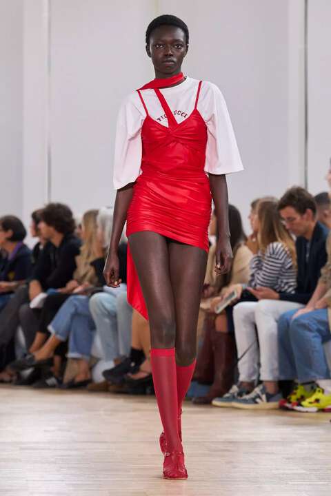 Fiorucci Scarf Bodycon Mini Dress Red