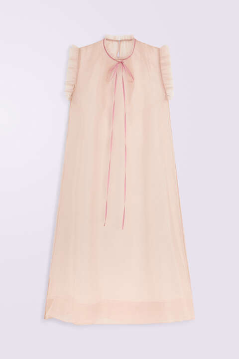 Fiorucci Sheer Nightgown Midi Dress Pink