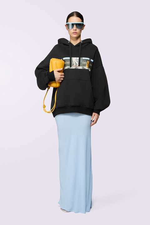 fiorucci Skateboard Print Hoodie Black