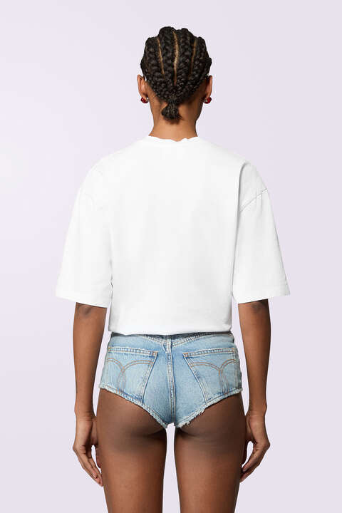 Fiorucci Skateboard Print T-Shirt White