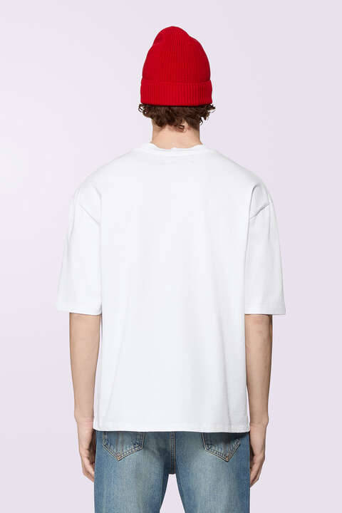 Fiorucci Skateboard Print T-Shirt White