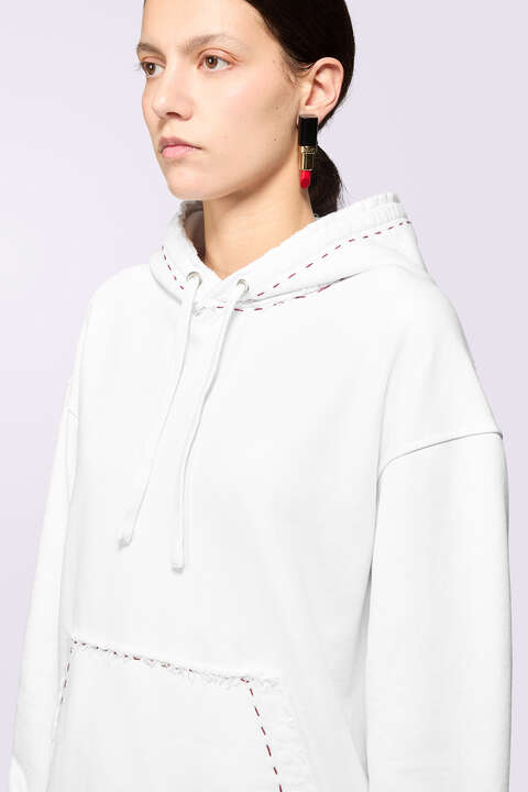 Fiorucci Stitch Logo Hoodie White