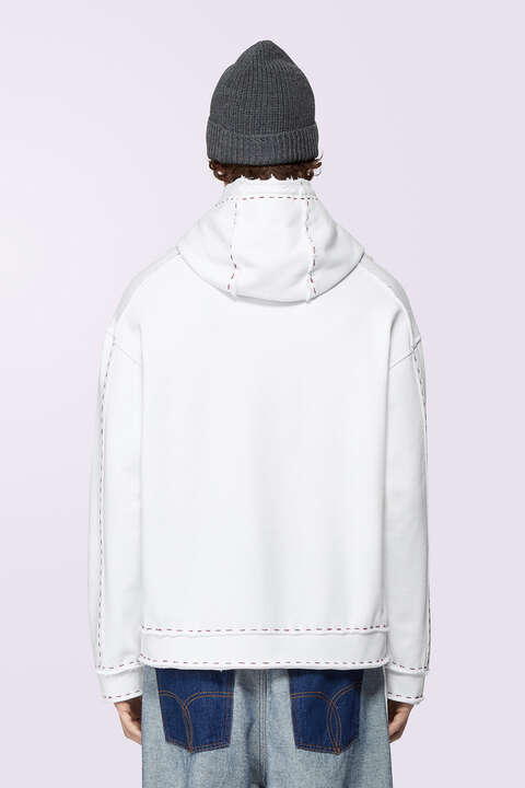 Fiorucci Stitch Logo Hoodie White