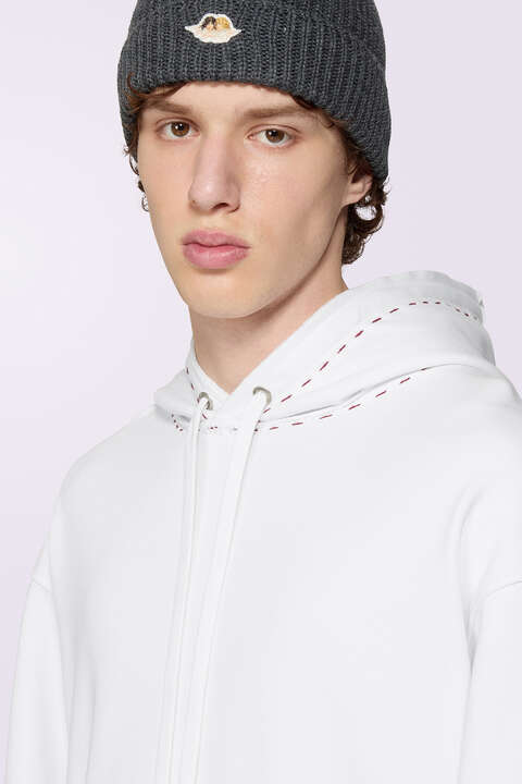 Fiorucci Stitch Logo Hoodie White