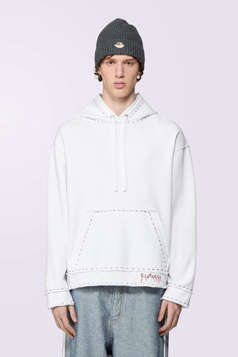 fiorucci Stitch Logo Hoodie White