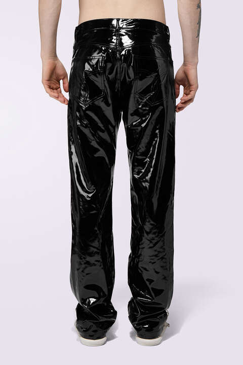 Fiorucci Straight Fit Vinyl Trousers Black