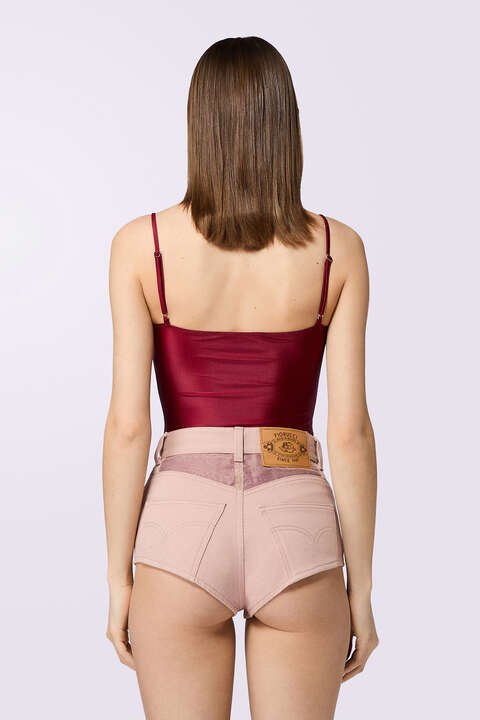 Fiorucci Strappy Bodysuit Red