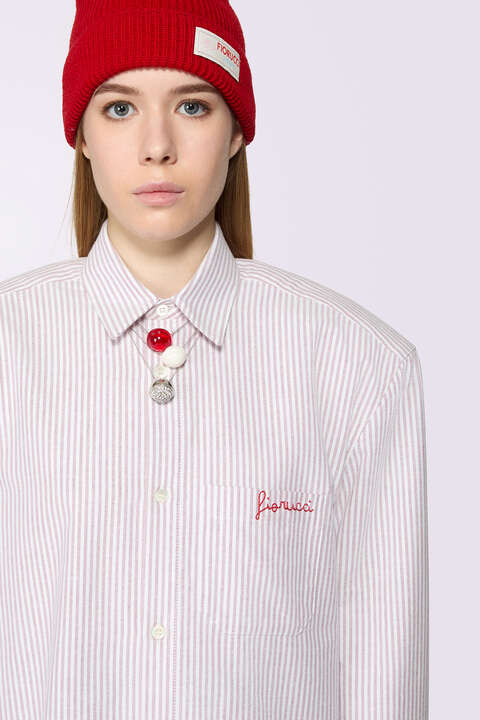 Fiorucci Stripe Flannel Shirt Pink