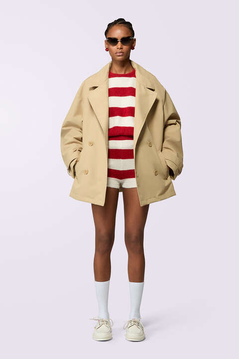 fiorucci Stripe Knit Shorts Red