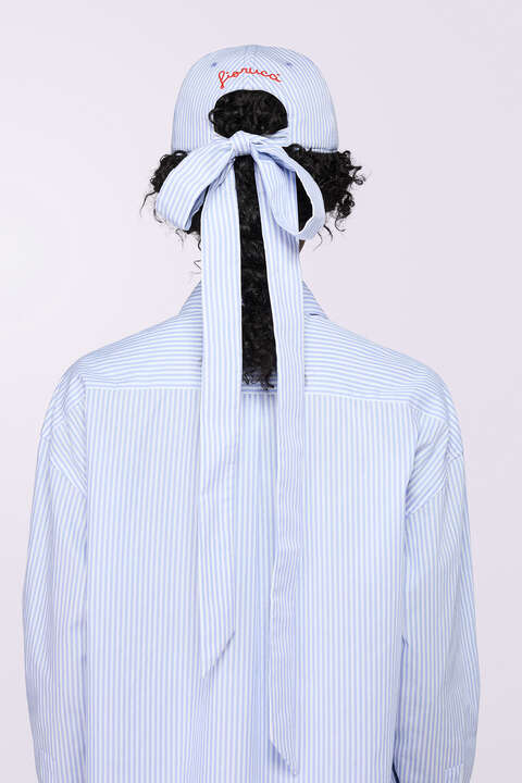 Fiorucci Stripe Tie Cap Blue