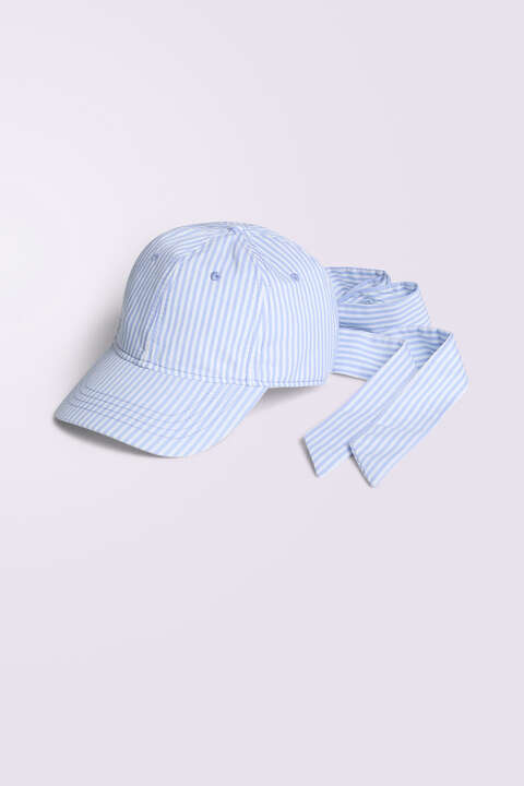 fiorucci Stripe Tie Cap Blue