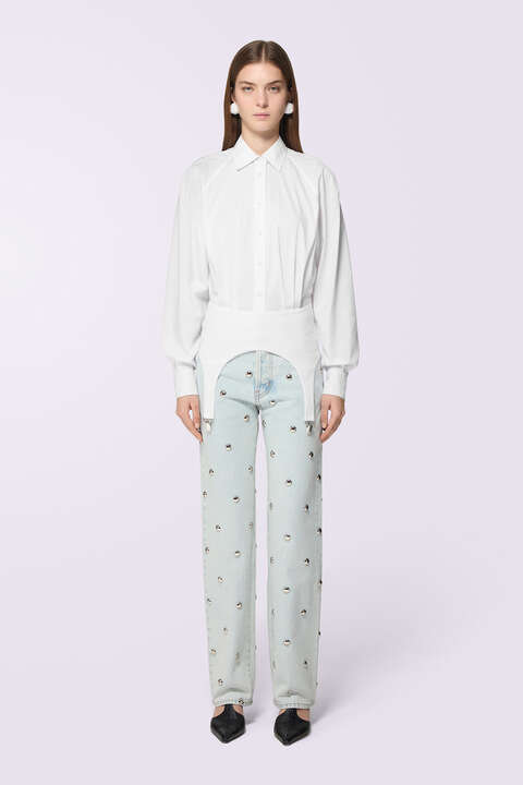 fiorucci Suspender Shirt White