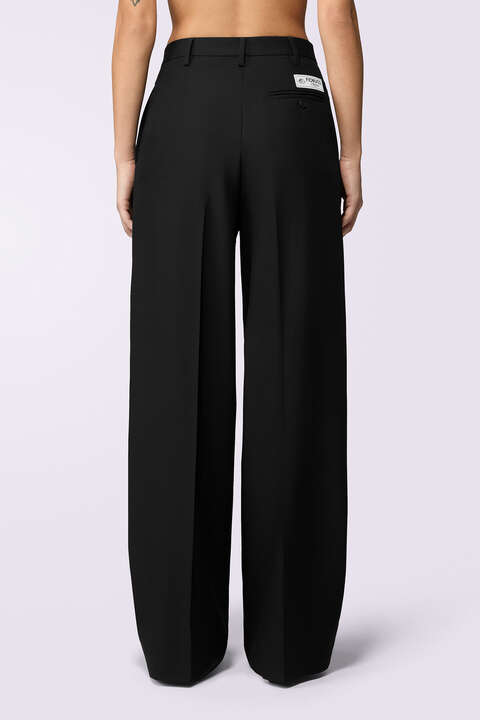 Fiorucci Tailored Wide Leg Trousers Black