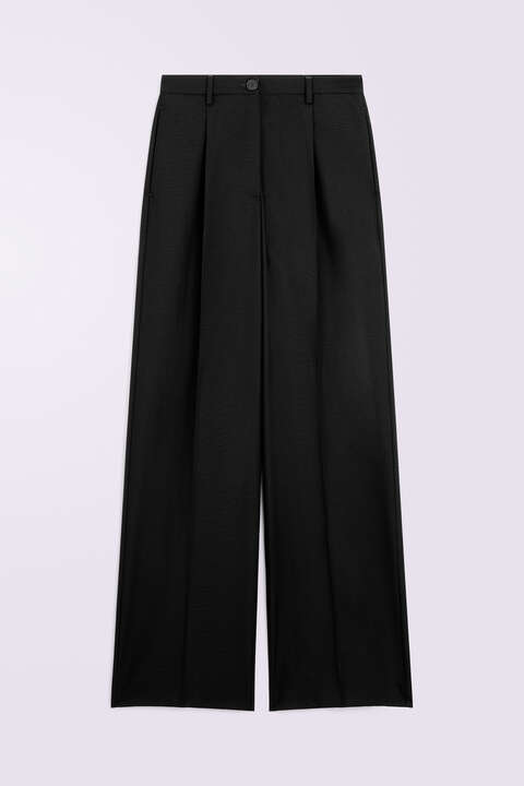 Fiorucci Tailored Wide Leg Trousers Black